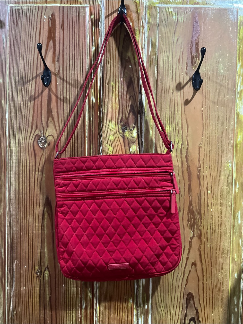 Vera Bradley Quilted Red Crossbody Shoulder Bag